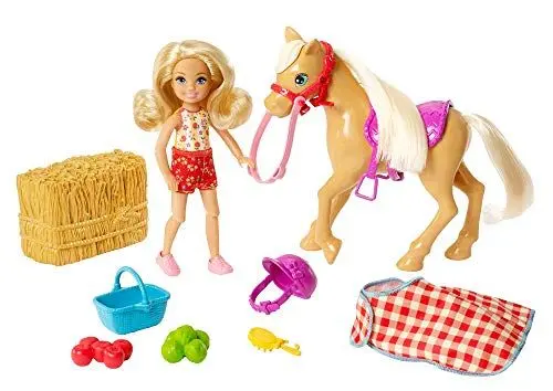 Produktbild: Barbie GFF50 - Spaß auf dem Bauernhof Chelsea und Pony, Puppen- und Pferde-Spielzeug ab 3 Jahren, Mehrfarbig