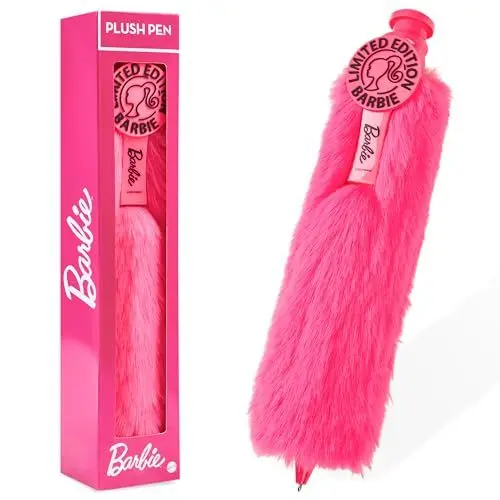 Produktbild: Barbie Kugelschreiber mit schwarzer Tinte, Plüsch Stift - Geschenke für Sie