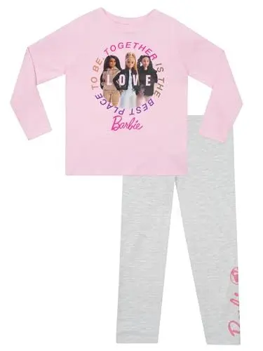 Produktbild: Barbie Schlafanzug | Mädchen Schlafanzug | Pyjama Kinder Mädchen | Rosa 152