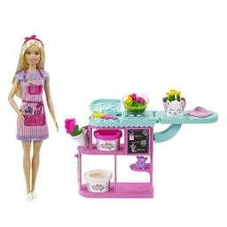 Produktbild: Barbie You Can Be Anything Serie, Florist, Puppe mit blonden Haaren, Knetmasse für Blumen, Accessoires, Geschenk für Kinder, Spielzeug ab 3 Jahre,GTN58