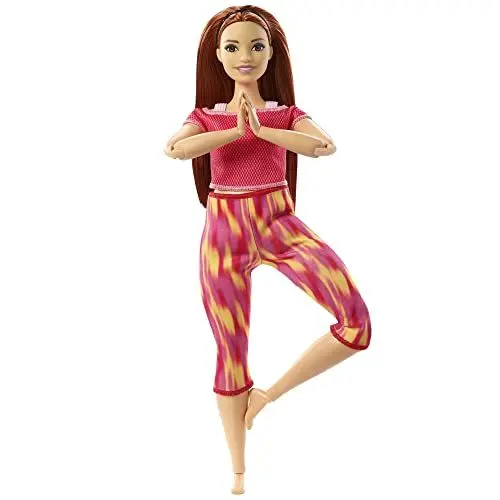 Produktbild: Barbie-Puppe, Serie Made to Move, Yoga roten Haaren und rotem Yoga-Outfit, inkl Puppe, Geschenk für Kinder, Spielzeug ab 3 Jahre,GXF07