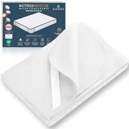 Produktbild: Matratzenschoner 90 x 200 -Oeko-TEX Zertifiziert von Barbons - wasserdichte Matratzenauflage Inkontinenzunterlage waschbar Nässeschutz Atmungsaktiv (90x200cm)