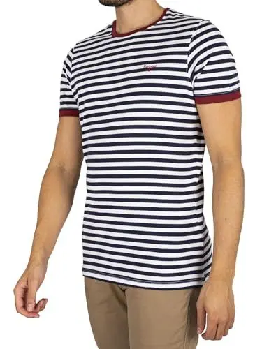 Produktbild: Barbour Herren Quay-Streifen-T-Shirt, Weiß, XXL