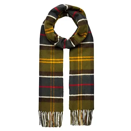 Produktbild: Barbour USC0324-TN11 Yaxley Tartan Scarf NAVY-GREEN Wool and Cashmere Herren Schal Schottisch, Classic Tartan, Einheitsgröße