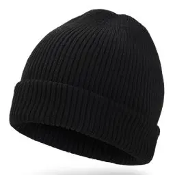 Produktbild: BARFULKER Beanie Mütze Damen Herren, Winter Beanie Mütze Warme Wintermütze Thermo Dehnbare Strickmützen Bequem Wollmütze Winddichte Laufmützen Geschenk Unisex, Schwarz