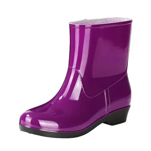 Produktbild: Barfuß Gummistiefel Damen Kurze Angelstiefel Extra Weit Für Regen Schlamm Elegant Bunt Sommer Galoschen Lässig Halbhoch Kurz Hikin Wasserfeste Outdoor Arbeitsschuhe