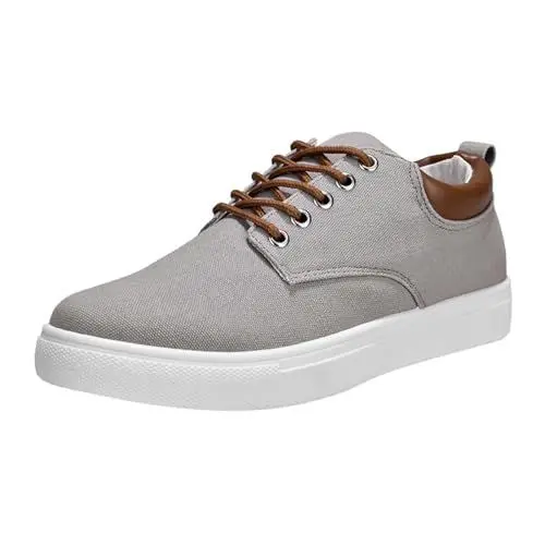 Produktbild: BarfußSchuhe Damen High Heels Schwarz Mary Jane Männer Low Top Canvas Wanderschuhe schnüren Mode Turnschuhe Freizeitschuhe Schuhe Breite FüßE Damen Schuhe Keilabsatz Damen (Grey, 42)