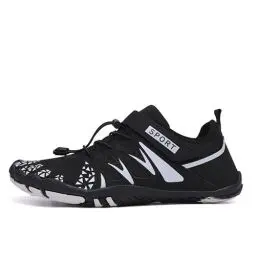 Produktbild: Barfußschuhe Herren Damen Barfuss Schuhe Bequem Barfussschuhe Leicht Minimalistische Fitnessschuhe Sport Traillaufschuhe rutschfeste Strandschuhe Wasserschuhe.(Schwarz,42 EU)