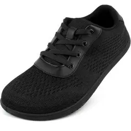Produktbild: Barfußschuhe Herren Damen Barfuss Sneaker Barfussschuhe Bequem Leicht Laufschuhe Straßenlaufschuhe Fitnessschuhe Traillaufschuhe Zero Drop Barefoot Shoes,Schwarz 39 EU