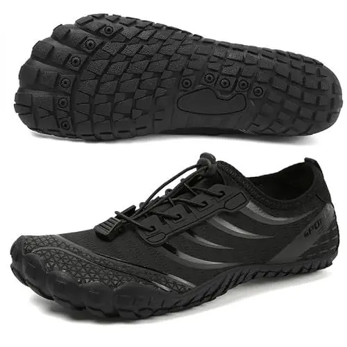 Produktbild: ziitop Barfußschuhe Herren Wasserschuhe Damen Barfußschuhe Damen Wasserschuhe Herren Aquaschuhe Strandschuhe Schnell Trocknen Surfschuhe Schwimmschuhe für Beach Pool Surfen Yoga(Schwarz 45EU)