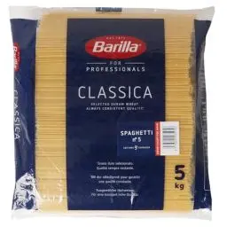 Produktbild: Barilla Hartweizen Pasta Spaghetti n. 5 – 1er Pack (1x5kg)