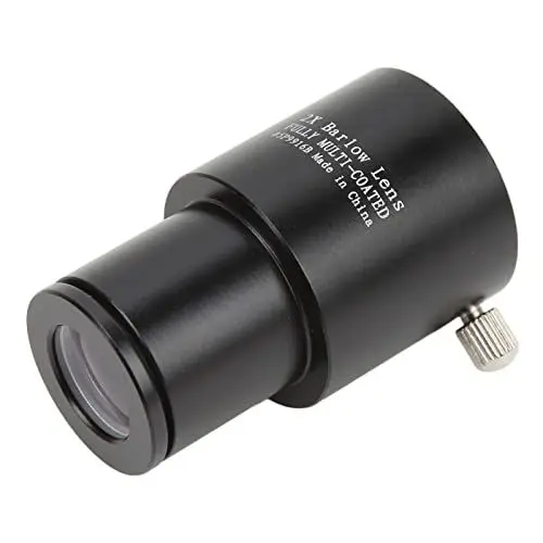 Produktbild: Barlow-Linse 2X, 0,965 Zoll, Vollständig Mehrfach Beschichtete Optische Barlow-Linse, 24,5 Mm Metall-Barlow-Linse mit Grünem FMC-Film für das Okular des Astronomischen Teleskops