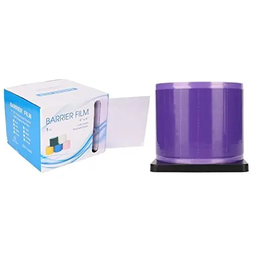 Produktbild: Barrier Film Roll Tape, 4 X 6 Zoll 1200 Blatt Einweg-Schutzfolie aus PE-Folie, Tattoo-Klebeband für Dental-, Tattoo- und Make-up-Microblading(Lila)