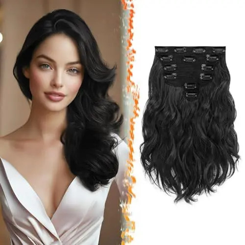 Produktbild: BARSDAR Clip in Haarverlängerungen 6PCs 30cm Clip in Extensions Voller Kopf Clip in Hair Extension Haarteile (1B-11)