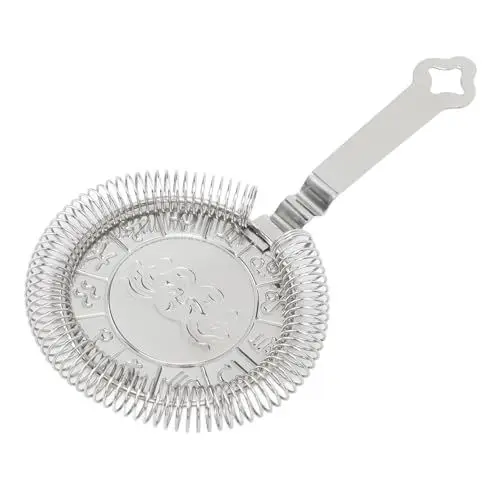 Produktbild: Barsieb, Constellation Edelstahl-Cocktailsieb, Getränke-Hawthorne-Sieb mit Flexibler Feder, 3,9 X 8,1 Zoll, Silber (Krebs)