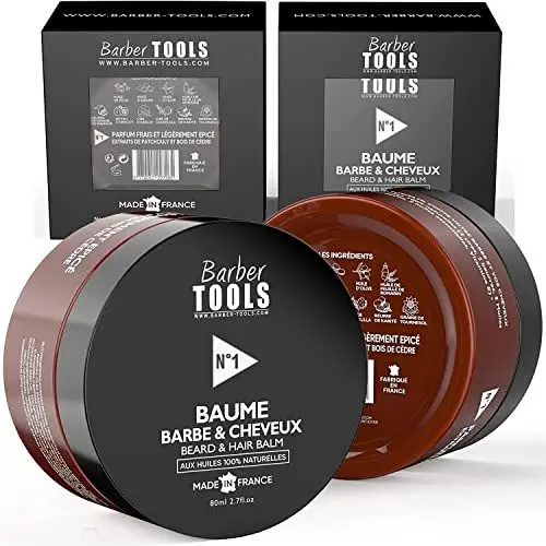 Produktbild: Bartbalsam | N°1 | mit 100% natürlichen Ölen 80ml - MADE IN FRANCE- Nährt, hydratisiert, strukturiert. Mit 2 Wachsen, 2 Buttern, 5 Pflanzenölen, 2 ätherischen Ölen, Vitamin E - BARBER TOOLS