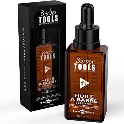 Produktbild: Bartöl | N°3 | mit 100% natürlichen Ölen 30ml - MADE IN FRANCE - Fördert das Bartwachstum - Mit RICIN Öl, 7 Pflanzenölen & 3 ätherischen Ölen & Vitamin E - Bartpflege