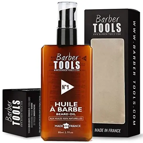 Produktbild: Bartöl | N°1 | mit 100% natürlichen Ölen 80ml - MADE IN FRANCE - Fördert das Bartwachstum - Mit RICIN Öl, 7 Pflanzenölen & 3 ätherischen Ölen & Vitamin E - Bartpflege