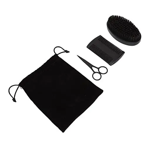 Produktbild: Bartpflege-Set Bart-Set für Männer Bart-Trimm-Set mit Bart-Styling-Kamm Edelstahl-Trimmschere Geschenke für Männer Ihn