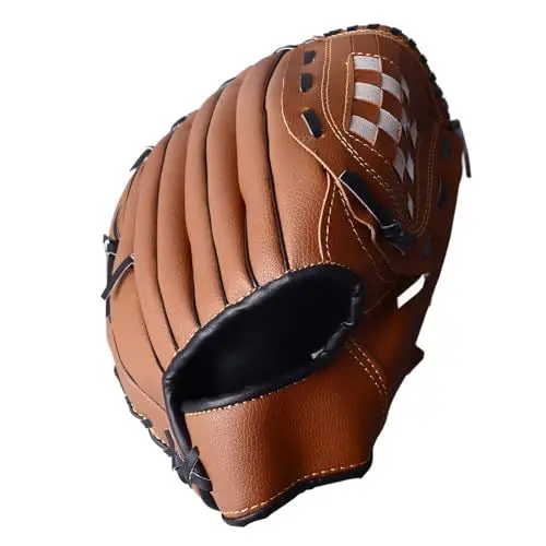 Produktbild: Baseball-Handschuh, Braun, Größe L, PU, ​​reißfest, verdickt, schweißabsorbierend, Softball-Handschuh für das Training