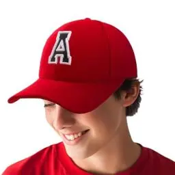 Produktbild: Baseballkappe 3D-Stickerei Lässige Baumwolle Alphabet A-Z Red Caps Schwarz Brief Snap Back Hut Hüte Unisex Jungen Mädchen Cap Baseball ROT Hut Kinder - J
