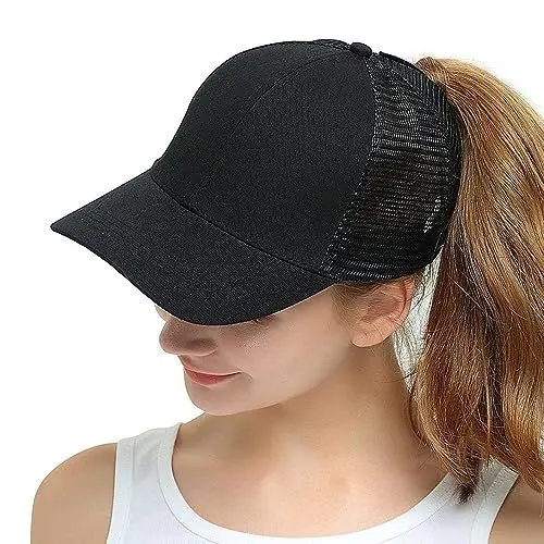 Produktbild: Basecap Damen Kappe Sommer aus Mesh Pferdeschwanz Cap Baseballmütze Schnell Trocknend | Atmungsaktiv | Leichte Sonnenschutz Kappe Verstellbare Baseball Cap Damen Freizeit Kappe