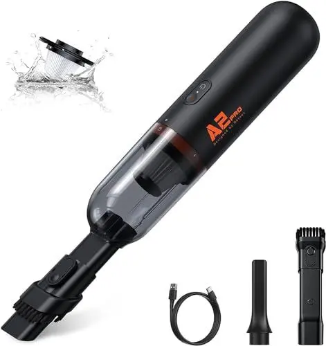 Produktbild: Baseus A2 Pro Handstaubsauger, Mini Kabelloser Autostaubsauger Wiederaufladbar, Typ-C Schnellladung, Tragbarer Handstaubsauger Kleiner Staubfänger für Hundehaar, Auto, Hausgebrauch