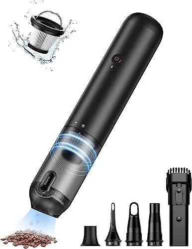 Produktbild: Baseus A3 Lite Handstaubsauger Akku Auto, 12000pa Autostaubsauger mit USB-C Schnellladung, Auto Staubsauger Kabellos mit Single-Touch-Leer, Mini-Staubbrecher für Auto, Tierhaare, Haus