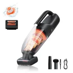 Produktbild: Baseus AP02 Handstaubsauger Kabellos, Autostaubsauger Tierhaare 160W Staubsauger mit LED-Beleuchtung, 10000mAh Akku Staubsauger für Teppich Sofa Treppe Startseite Auto Zubehör