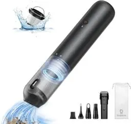 Produktbild: Baseus Auto Staubsauger Stark, 12000pa Handstaubsauger Akku mit USB-C Schnellladung, Autostaubsauger Kabellos mit Single-Touch-Leer, Mini-Staubbrecher für Auto, Tierhaare, Haus