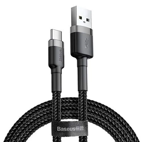 Produktbild: Baseus Cafule Cable USB to USB-C Connect und Charge Cable 3 A, 0.5 M (Grey/Black)