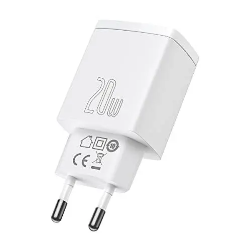 Produktbild: Baseus Compact Quick Charger Dual 20W White Schnelladegerät