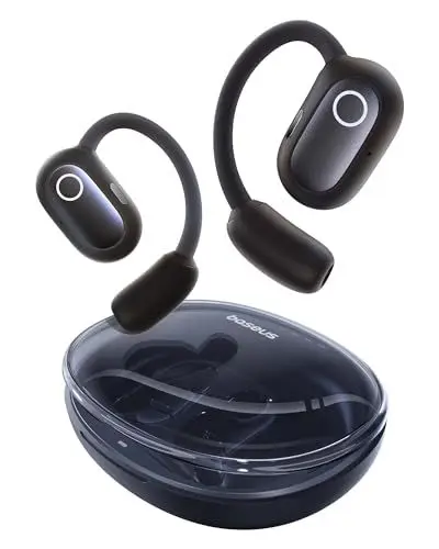 Produktbild: Baseus Eli Sport 1 Open-Ear-Kopfhörer Bluetooth, Gerichtete Akustik, Kraftvoller Bass, Ultraleicht, IPX4 Wasserdicht, ENC-Mikrofone, Kabellose Kopfhörer Bluetooth 5.3 für Laufen, Training, Fitness