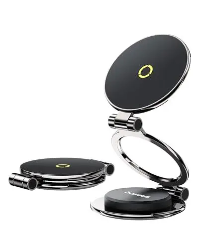 Produktbild: Baseus MagPro II Handyhalterung Auto Magnet, (Vollmetall) (20x N56 Magnete) (360° Drehbar & Ausziehbar) MagSafe Handy Halterung für iPad, iPhone 12-16 Serie und Handys mit Magnetring Zubehör