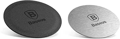 Produktbild: Baseus Magnet Iron Suit 2X Magnetische Metallplättchen für Handyhalter Smartphone Halterung fürs Auto Silber (ACDR-A0S), Mehrfarbig