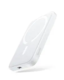 Produktbild: Baseus Magsafe Powerbank 6000mAh, Magnetische Externe Batterie für iPhone 15/14/13/12 Serie, USB-C Wireless Powerbank Schnellaufladung, Mini Power Bank PD 20W, Klein aber Leistungsstark, Weiß