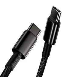Produktbild: Baseus USB C auf USB C Kabel 100W, PD 5A QC 4.0 Schnellladung USB C Ladekabel, Zinklegierung Typ C Kabel für MacBook Pro iPad Air Mini Samsung Galaxy S23 S22 S21 S20, Steam Deck