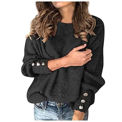 Produktbild: Angebote des Tages Heute Basic Pullover Damen Damen Kurzarm Strickpullover Strickpullover Damen Geschnürt Zopfpullover Damen Weihnachtspulli Pullover Damen Kapuzenpullover Strickpullover Warm Damen
