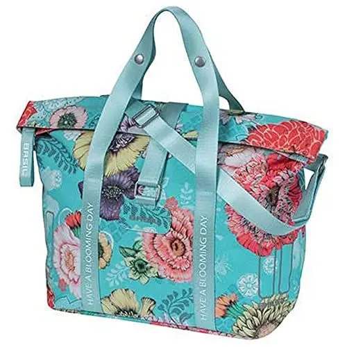 Produktbild: Basil Bicycle Handbag Bloom Field Sky Blue - 8-11 Liter - Recycled PET Polyester, 18166