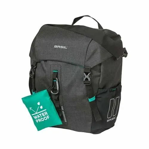 Produktbild: Basil Discovery 365D - single bicycle bag M - 9 liters - black melee - 12 x 25 x 33 cm