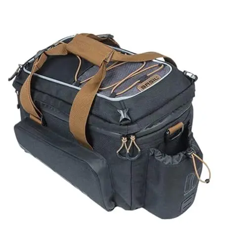 Produktbild: Basil Gepäckträgertasche Miles Mik, 9-36L, Schwarzer Schiefer, Polyester, Fahrrad kompatibel, Schwarz