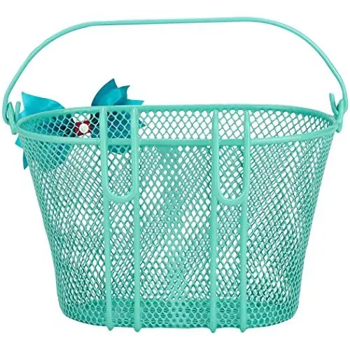 Produktbild: Basil Unisex Jugend Jasmin Kinderfahrradkorb, Green, 28 cm x 20 cm x 19 cm