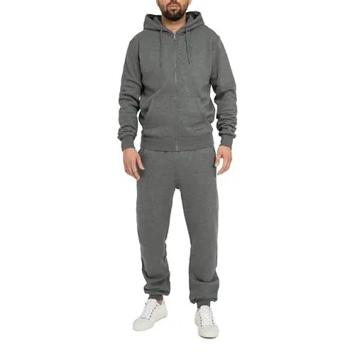 Produktbild: Basisstoff Laufkumpel Herren Jogging Anzug Dunkelgrau Gr. XL