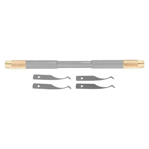 Produktbild: Bastelmesser-Set, Tragbares Hobby-Messer-Set aus Aluminiumlegierung, Multifunktionales Mesh-geschnitztes Muster für (GRAY)
