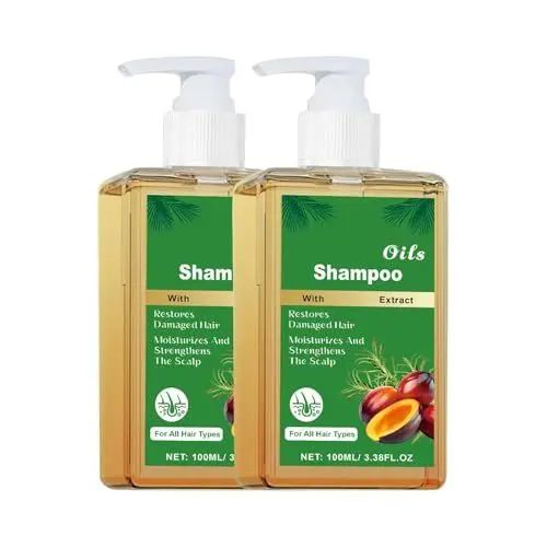Produktbild: Bat-ana Oil Shampoo,Haarshampoos Mit Rosmarin,Gegen Haarausfall,Fettiges Haar,System Professional Shampoo，Shampoos Zur Täglichen Anwendung,Für Jeden Haar- Und Kopfhauttyp（2 Stück）