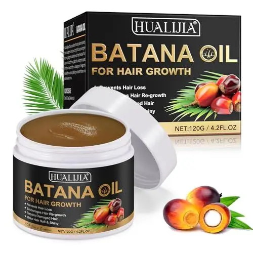 Produktbild: Batana öl für Haare Kaltgepress, Reines Batanaöl aus dem Honduranischen Regenwald, verhindert Haarausfall, erhöht die Haardichte, Repariert Trockenheit, Männer und Frauen, 4 oz