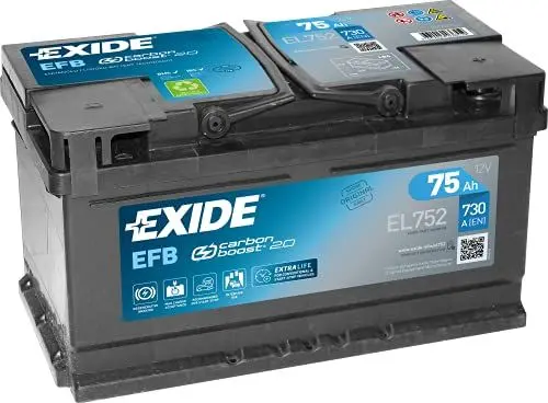Produktbild: BATERÍA 12V/75AH - 730 CCA - EFB EXIDE EL752