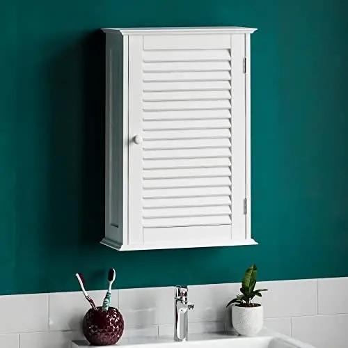 Produktbild: Bath Vida Badezimmerschrank, 1 Tür, Holz, weiß