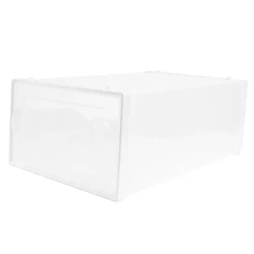 Produktbild: BATHVEVE 1 Stück Box Transparenter Schuhkarton Aus Kunststoff Zusammenklappbarer Schuhständer Schuhaufbewahrungs Organizer Schuhkarton Schubladenteiler Für Kleidung Tragebehälter Zur