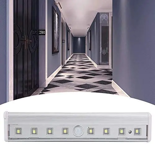 Produktbild: Batteriebetriebene Induktionslampe Tragbarer 8LEDs Treppenkorridor